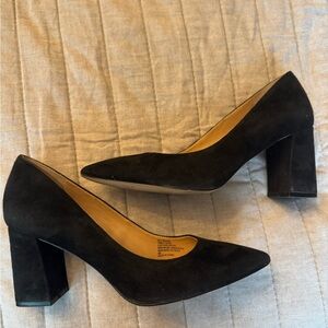INC International Concepts Black Block Heel Pumps